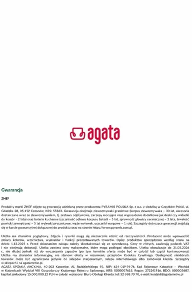 Okładka gazetki Agata Meble, ważna 3–17 wrzesień 2026
