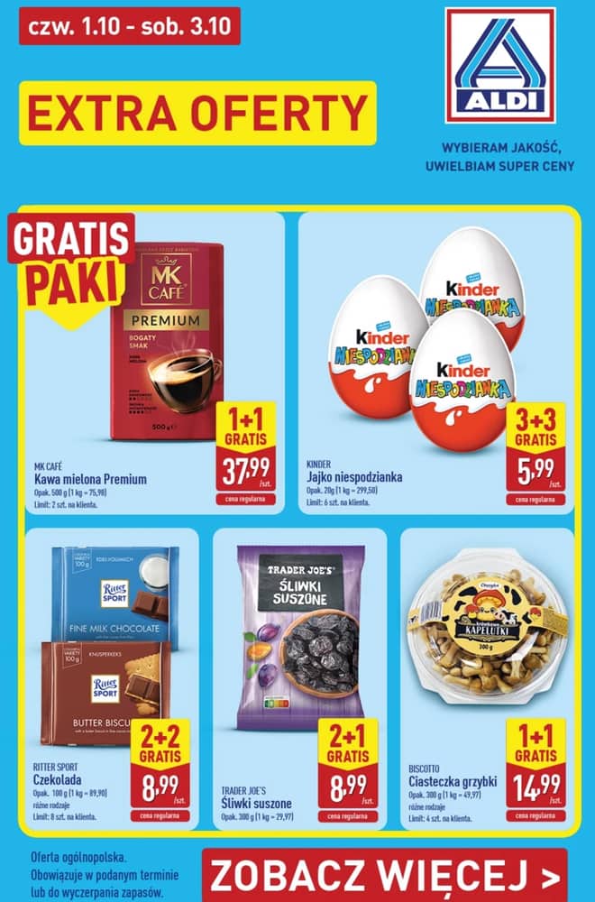Okładka gazetki Aldi, ważna 1–3 październik 2026