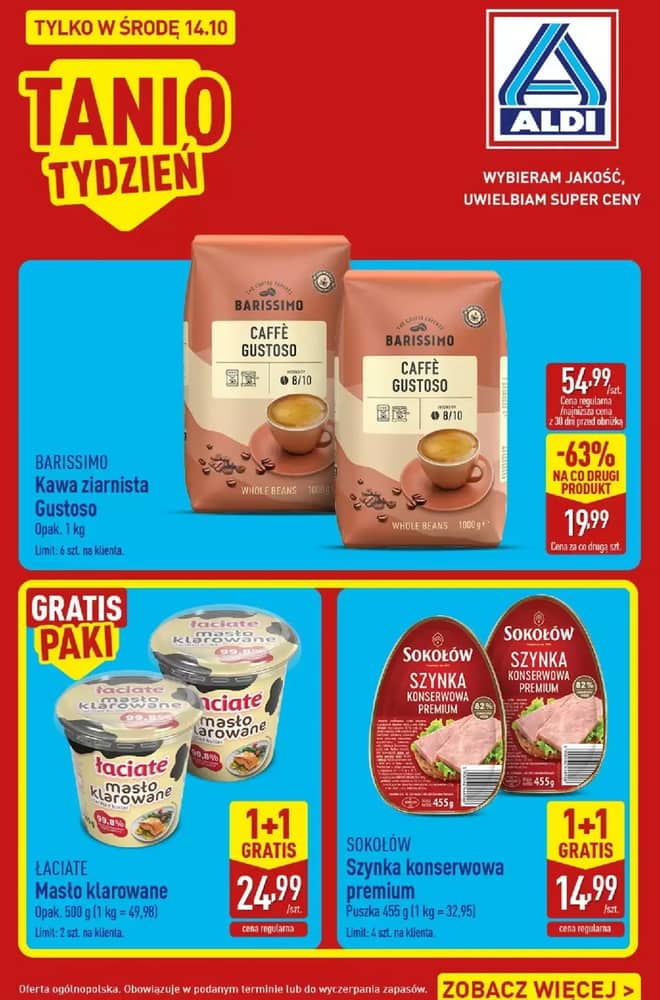 Okładka gazetki Aldi, ważna 14–14 październik 2026