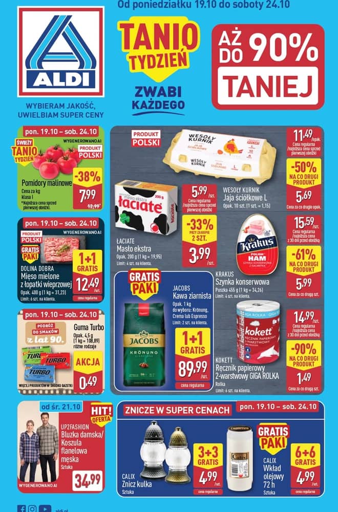 Okładka gazetki Aldi, ważna 19–24 październik 2026