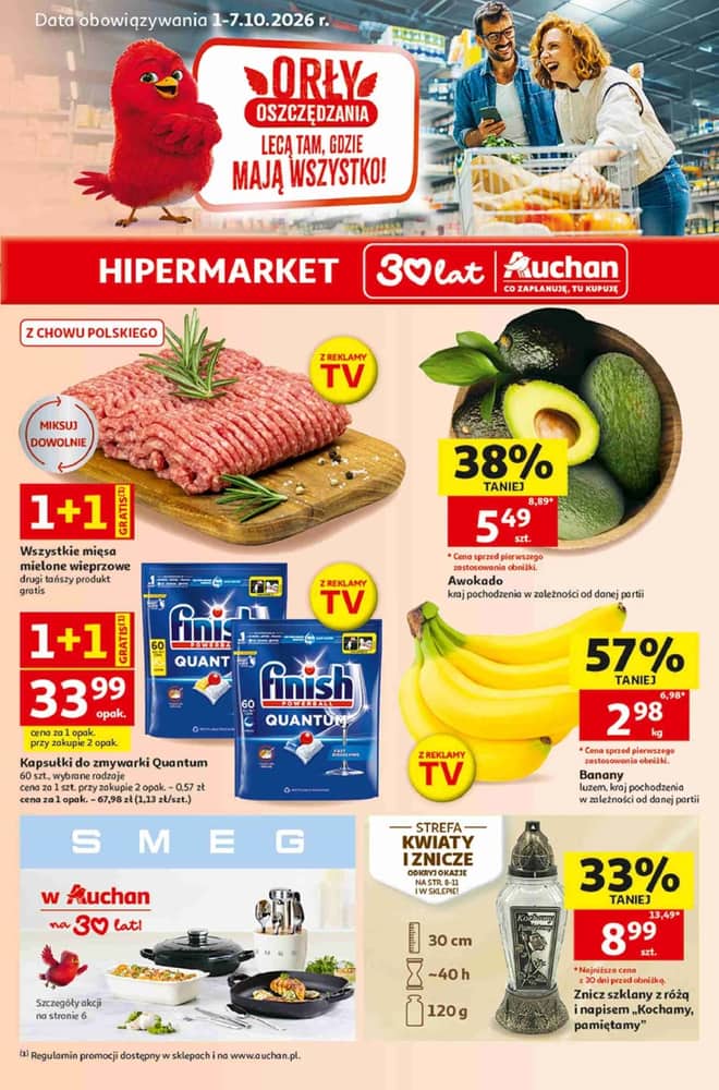 Okładka gazetki Auchan, ważna 1–7 październik 2026