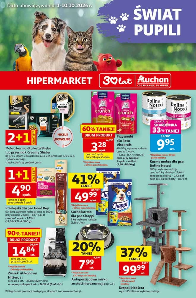 Okładka gazetki Auchan, ważna 1–10 październik 2026