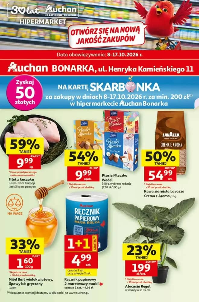 Okładka gazetki Auchan, ważna 7–17 październik 2026