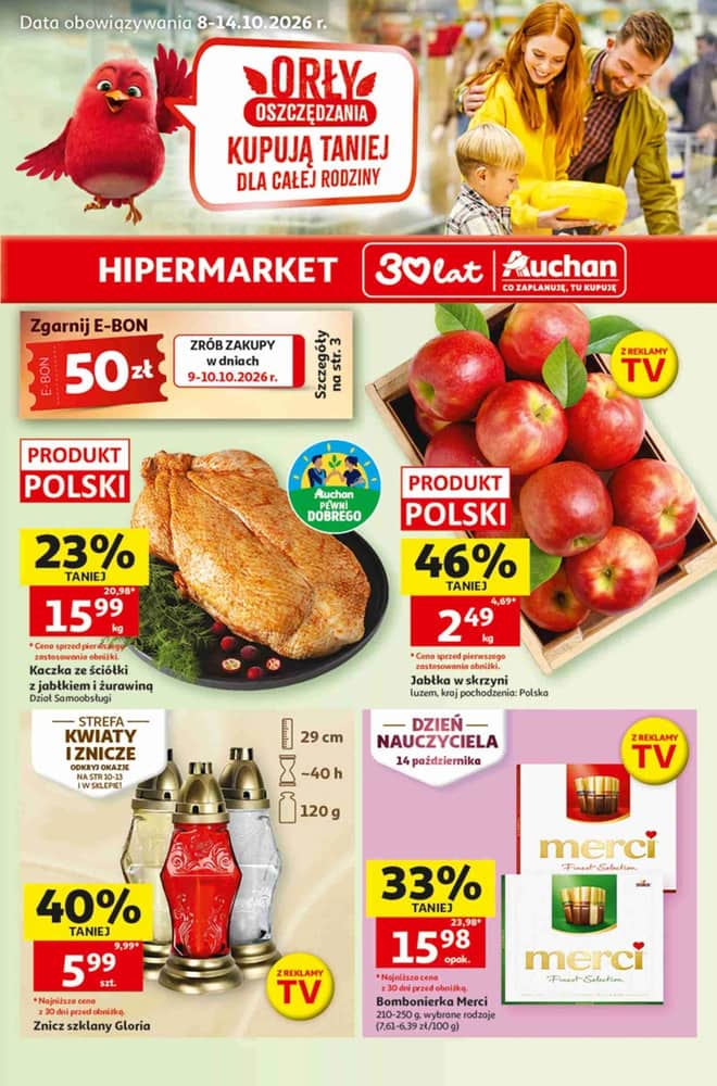 Okładka gazetki Auchan, ważna 8–14 październik 2026