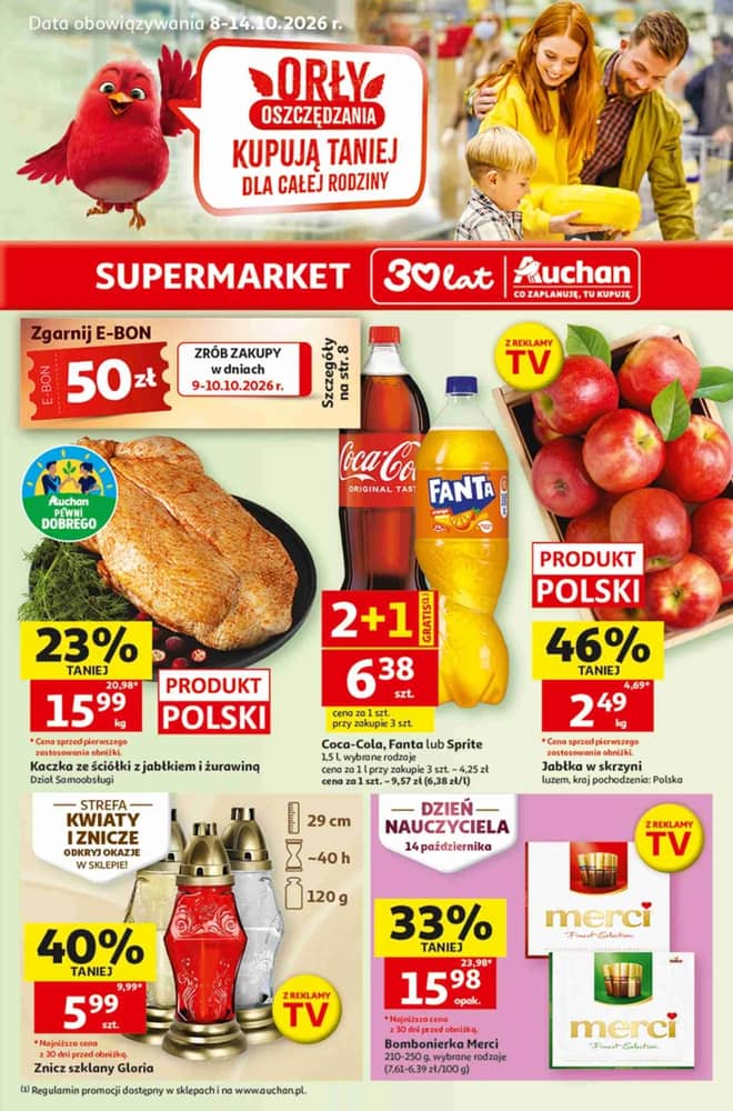 Okładka gazetki Auchan, ważna 8–14 październik 2026