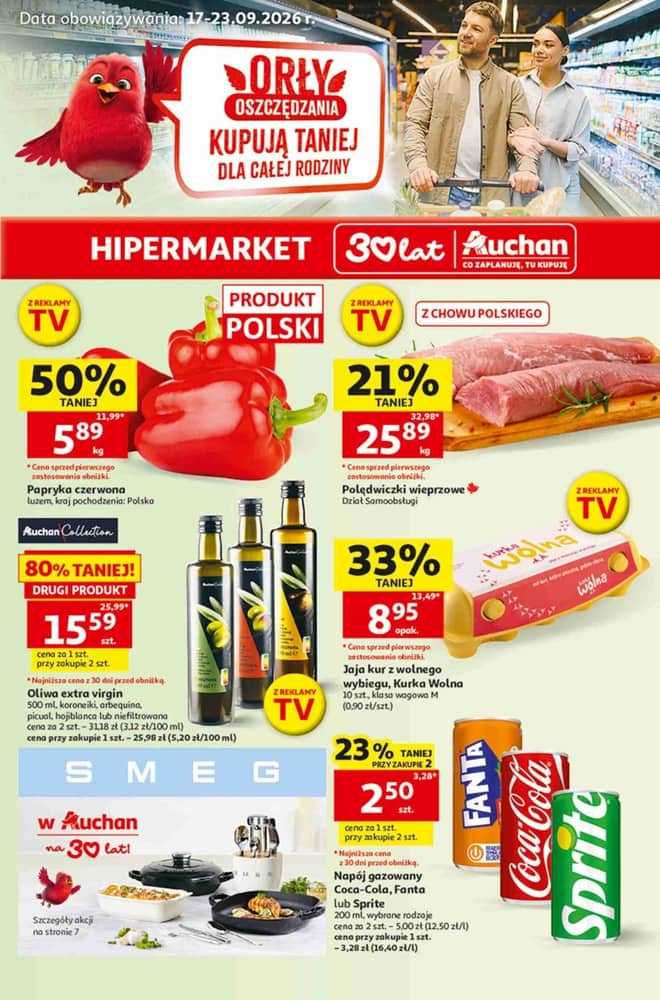 Okładka gazetki Auchan, ważna 17–23 wrzesień 2026