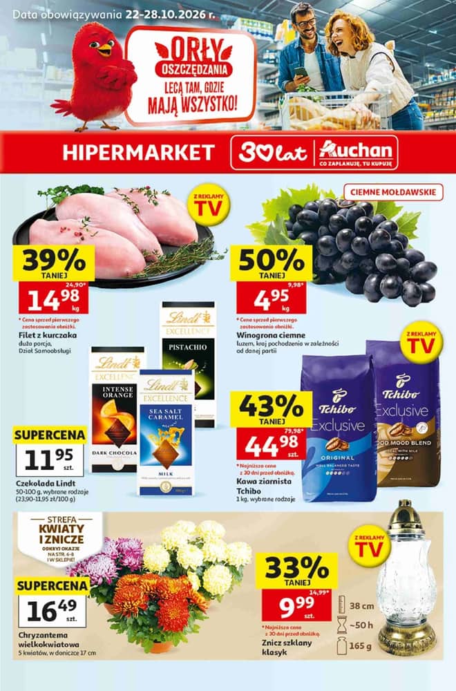 Okładka gazetki Auchan, ważna 22–28 październik 2026