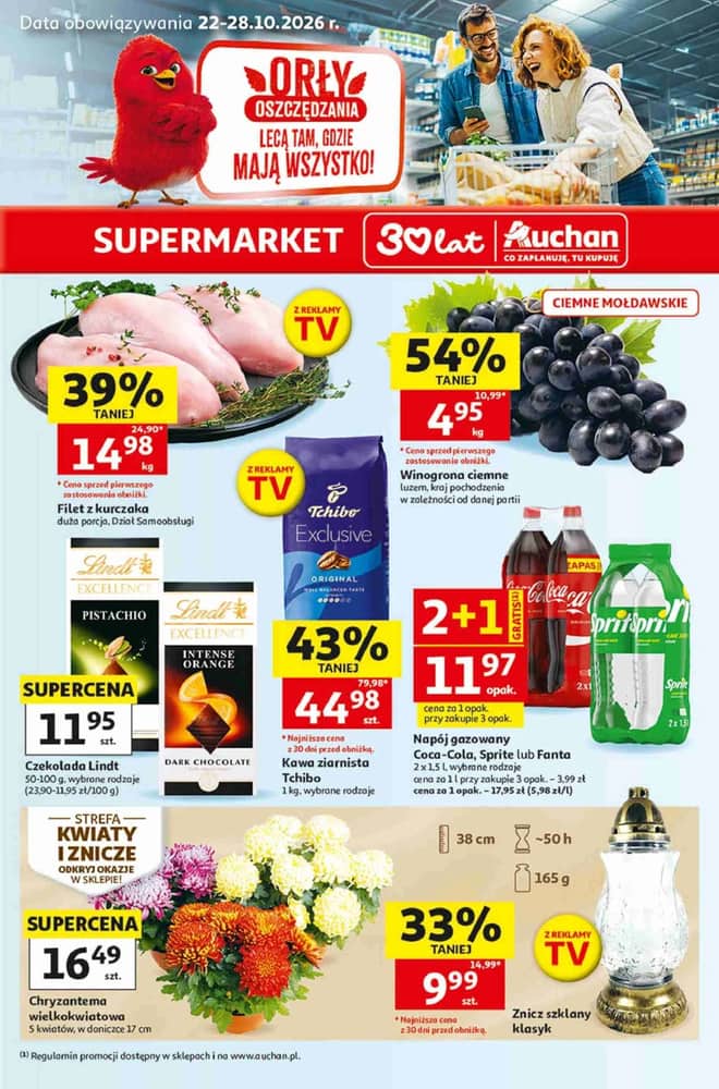 Okładka gazetki Auchan, ważna 22–28 październik 2026