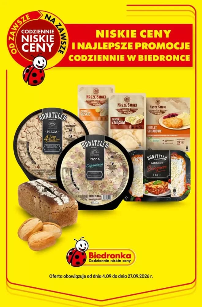 Okładka gazetki Biedronka, ważna 4–27 wrzesień 2026