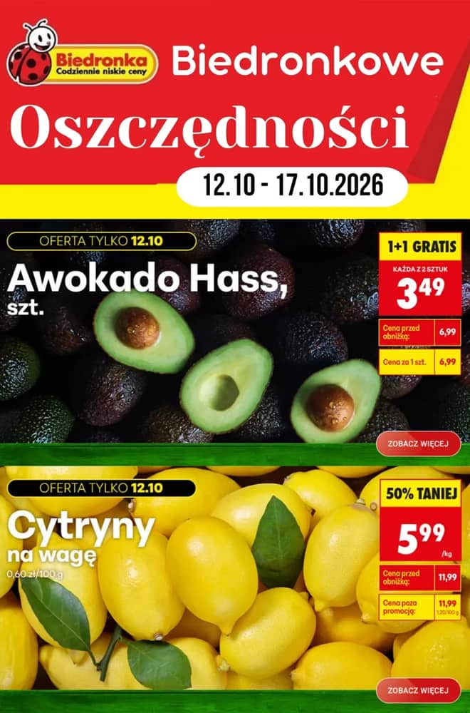 Okładka gazetki Biedronka, ważna 12–17 październik 2026