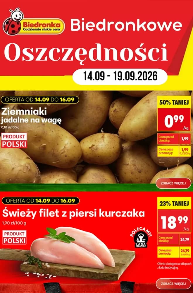 Okładka gazetki Biedronka, ważna 14–19 wrzesień 2026