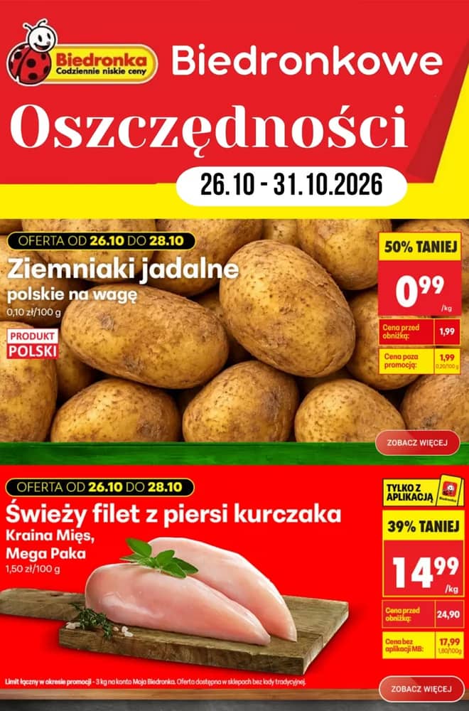 Okładka gazetki Biedronka, ważna 26–31 październik 2026