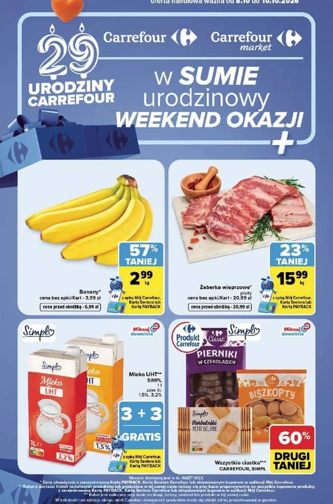 Okładka gazetki Carrefour, ważna 8–10 październik 2026