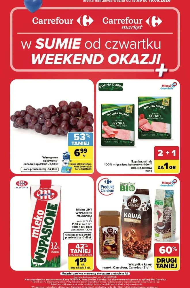 Okładka gazetki Carrefour, ważna 17–19 wrzesień 2026