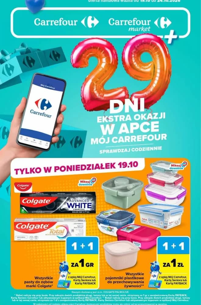 Okładka gazetki Carrefour, ważna 19–24 październik 2026
