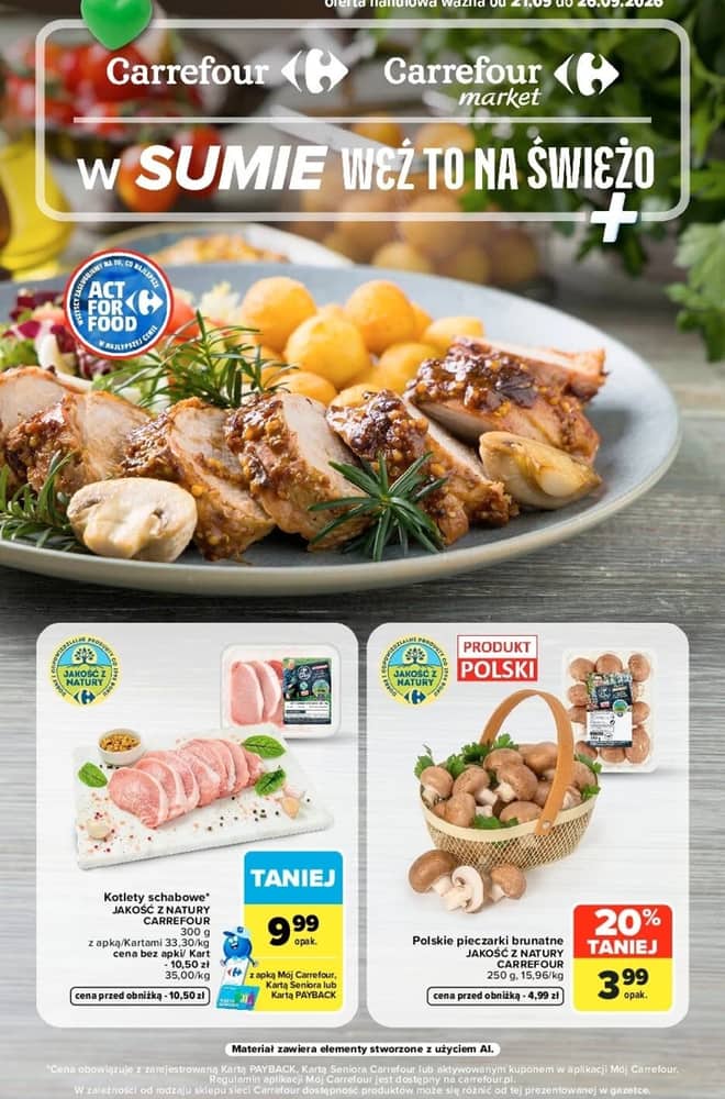 Okładka gazetki Carrefour, ważna 21–26 wrzesień 2026