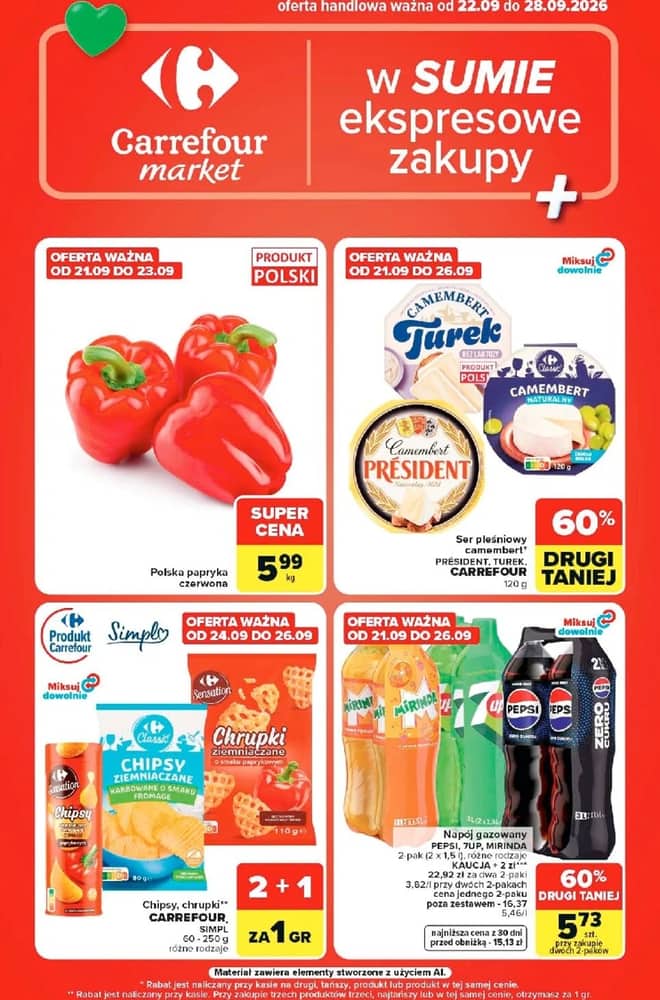 Okładka gazetki Carrefour, ważna 22–28 wrzesień 2026