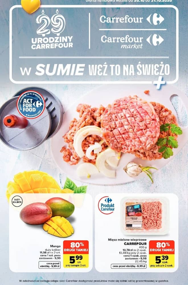 Okładka gazetki Carrefour, ważna 26–31 październik 2026