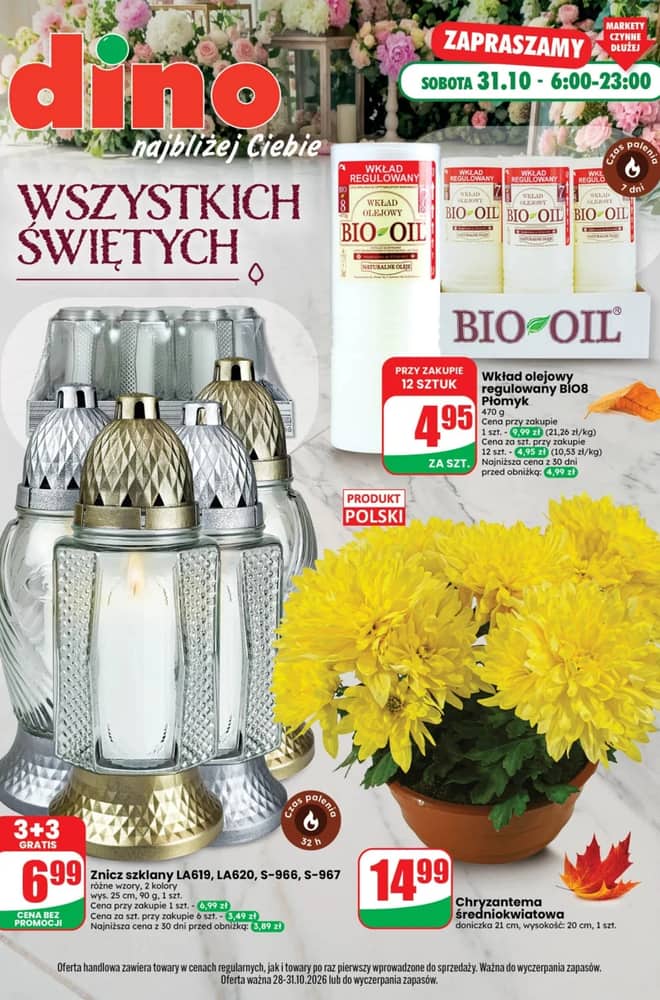 Okładka gazetki Dino, ważna 28–31 październik 2026