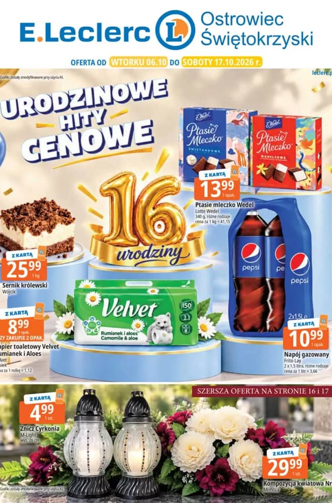 Okładka gazetki E.Leclerc, ważna 6–17 październik 2026