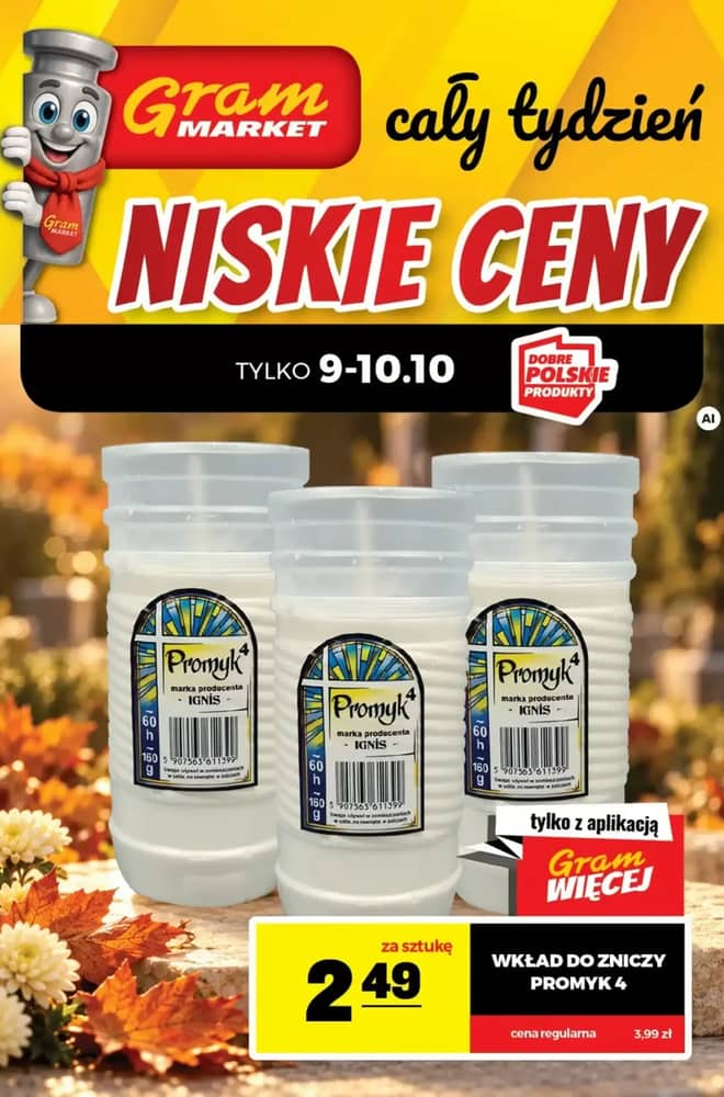Okładka gazetki Gram Market, ważna 9–14 październik 2026