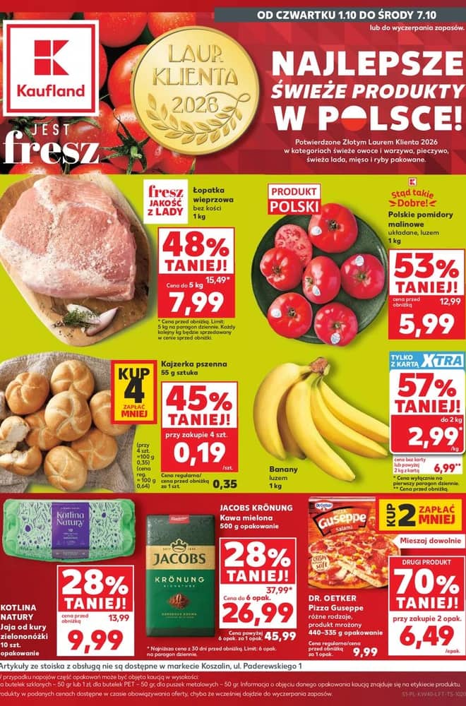 Okładka gazetki Kaufland, ważna 1–7 październik 2026