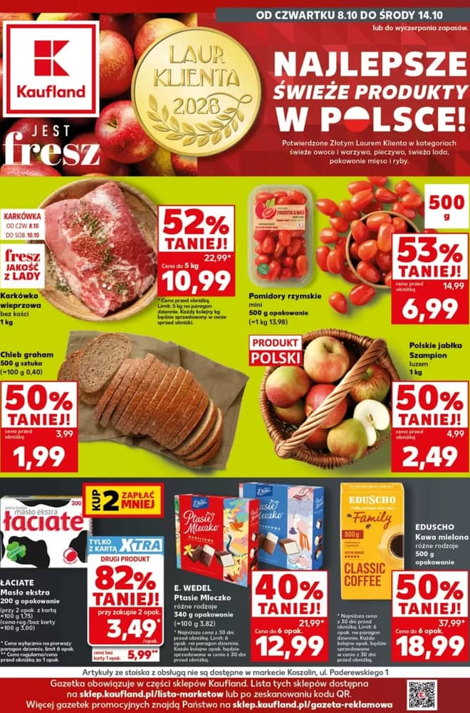 Okładka gazetki Kaufland, ważna 8–14 październik 2026