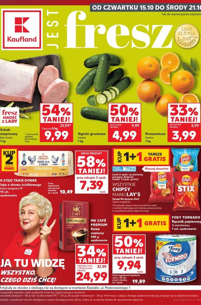 Okładka gazetki Kaufland, ważna 15–21 październik 2026