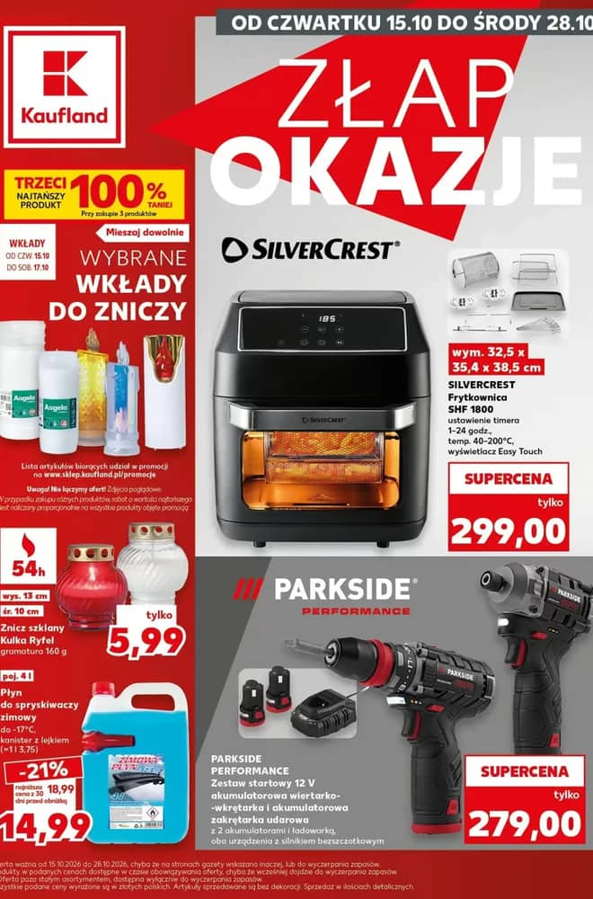 Okładka gazetki Kaufland, ważna 15–28 październik 2026
