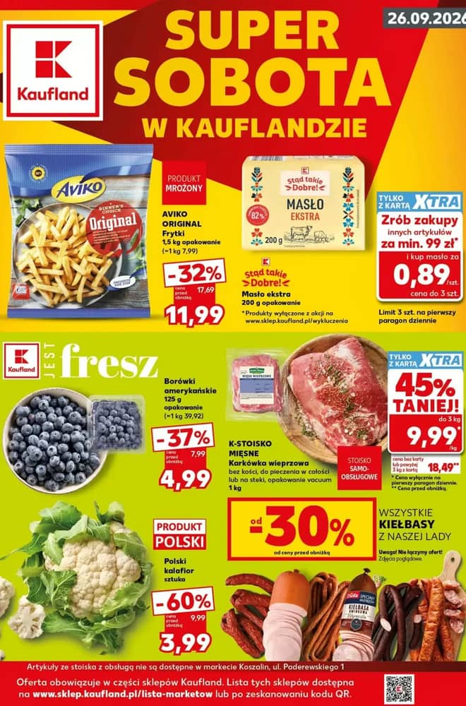 Okładka gazetki Kaufland, ważna 26–26 wrzesień 2026