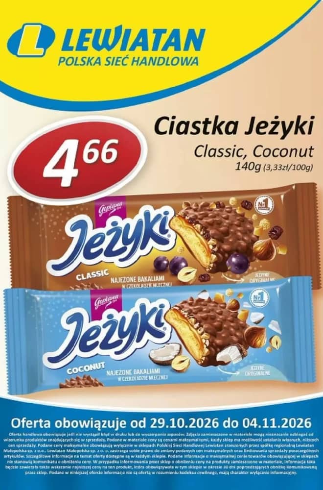 Okładka gazetki Lewiatan, ważna 29 października 2026 – 4 listopada 2026