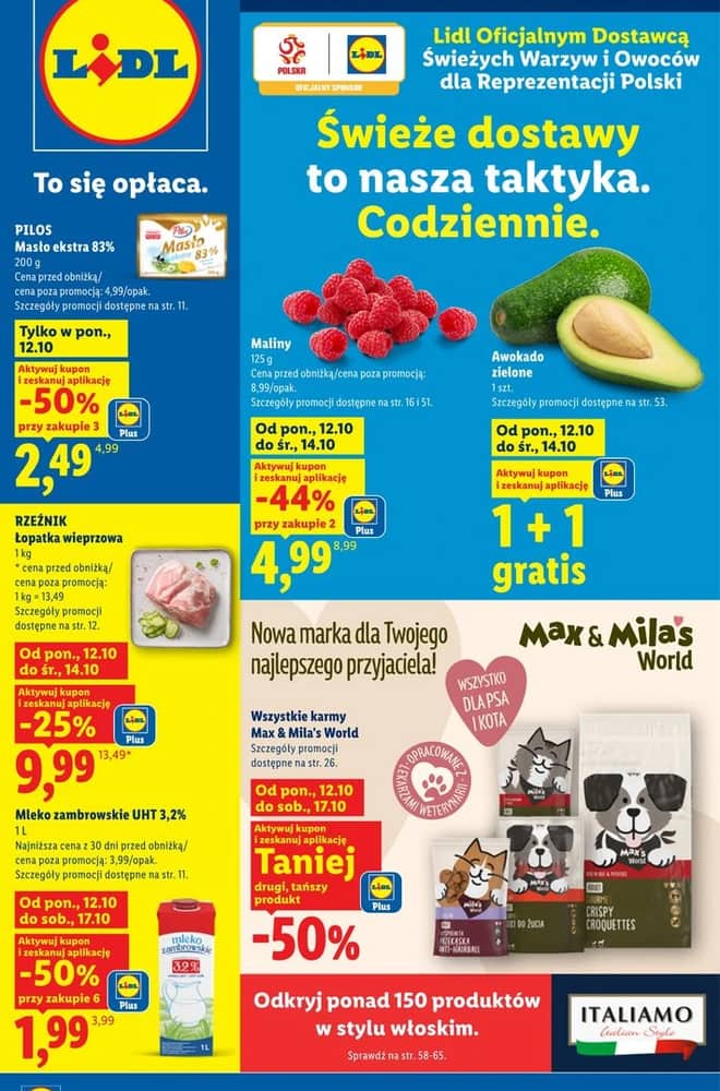 Okładka gazetki Lidl, ważna 12–14 październik 2026