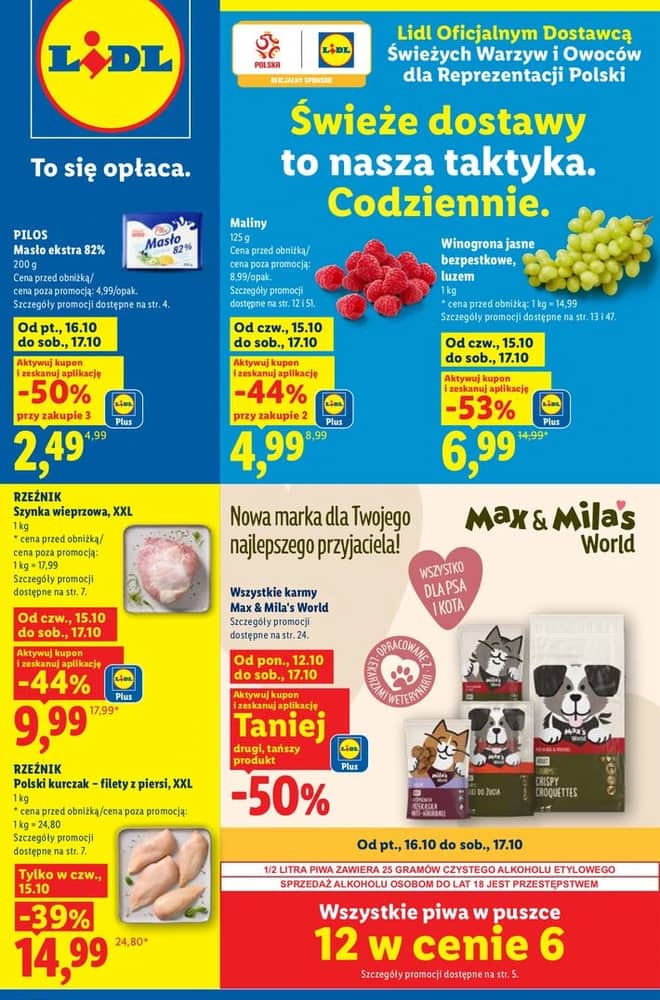 Okładka gazetki Lidl, ważna 15–17 październik 2026
