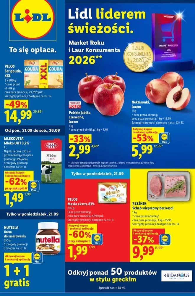 Okładka gazetki Lidl, ważna 21–23 wrzesień 2026