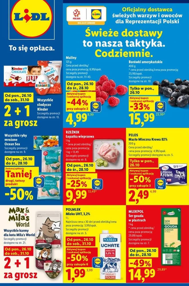 Okładka gazetki Lidl, ważna 26–28 październik 2026