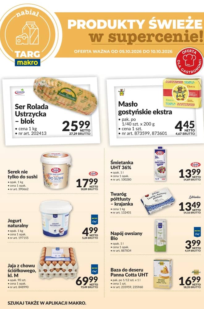 Okładka gazetki Makro, ważna 5–10 październik 2026