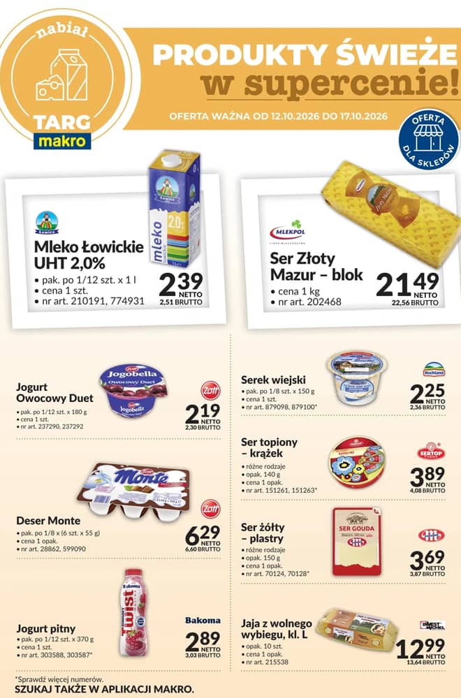 Okładka gazetki Makro, ważna 12–17 październik 2026