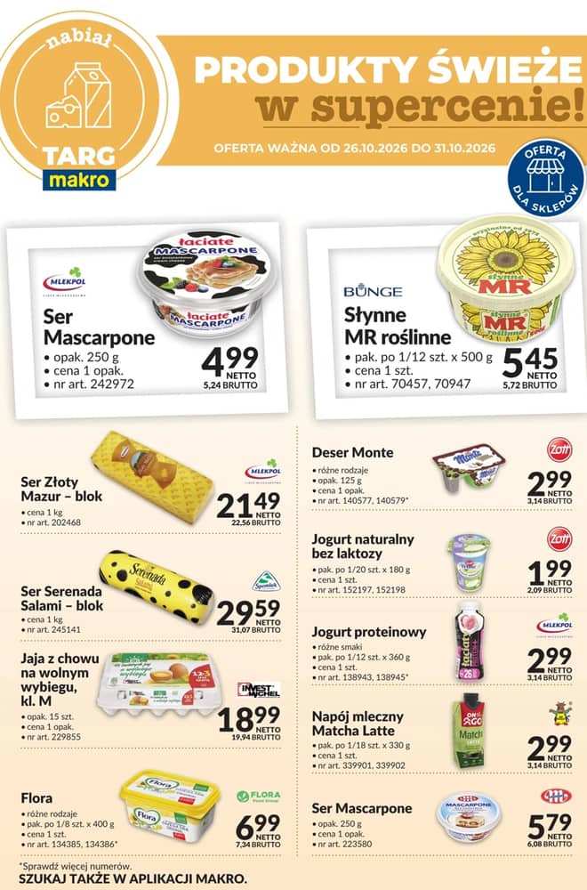 Okładka gazetki Makro, ważna 26–31 październik 2026