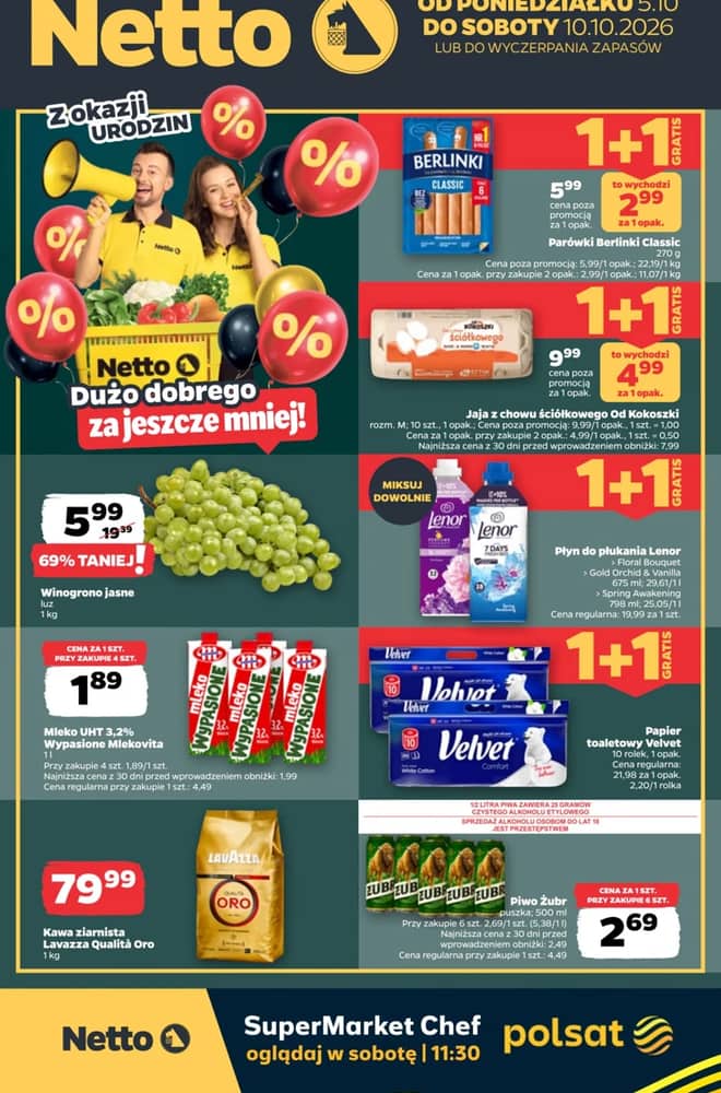 Okładka gazetki Netto, ważna 5–10 październik 2026