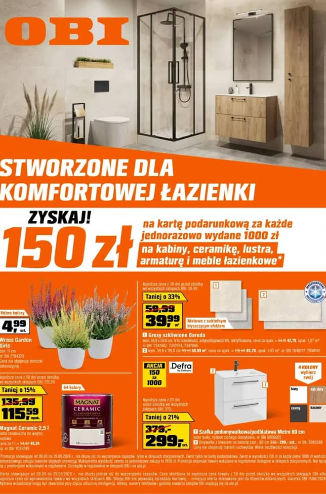 Okładka gazetki OBI, ważna 9–29 wrzesień 2026
