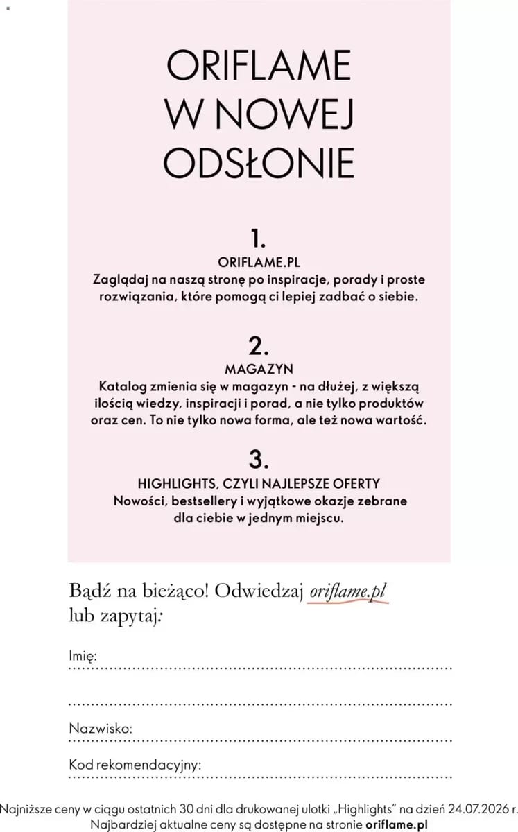 Gazetka Oriflame, strona 8 z 8
