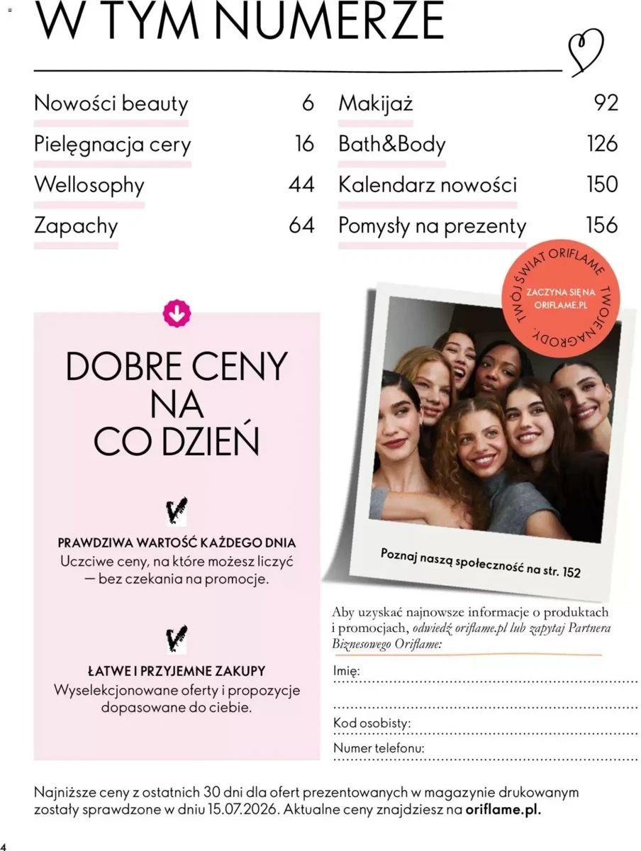 Gazetka Oriflame, strona 4 z 172