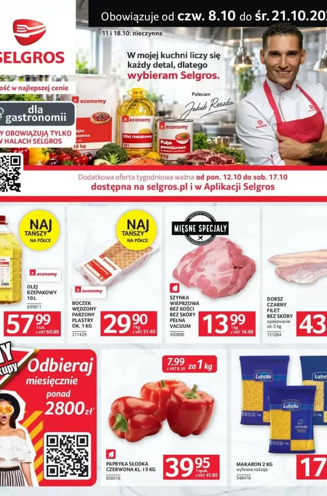 Okładka gazetki Selgros, ważna 8–21 październik 2026