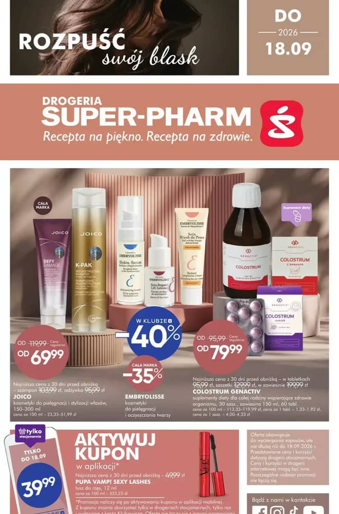 Okładka gazetki Super-Pharm, ważna 5–18 wrzesień 2026