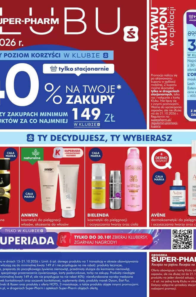 Okładka gazetki Super-Pharm, ważna 15–21 październik 2026