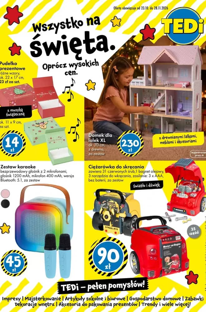 Okładka gazetki Tedi, ważna 23 października 2026 – 28 listopada 2026